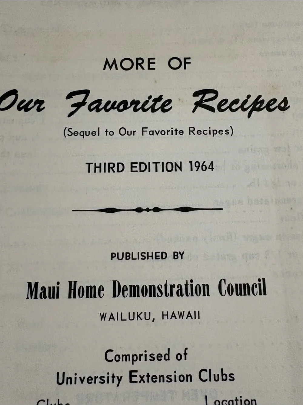 Vintage 60’s Island of Maui Hawaii Recipe Book 